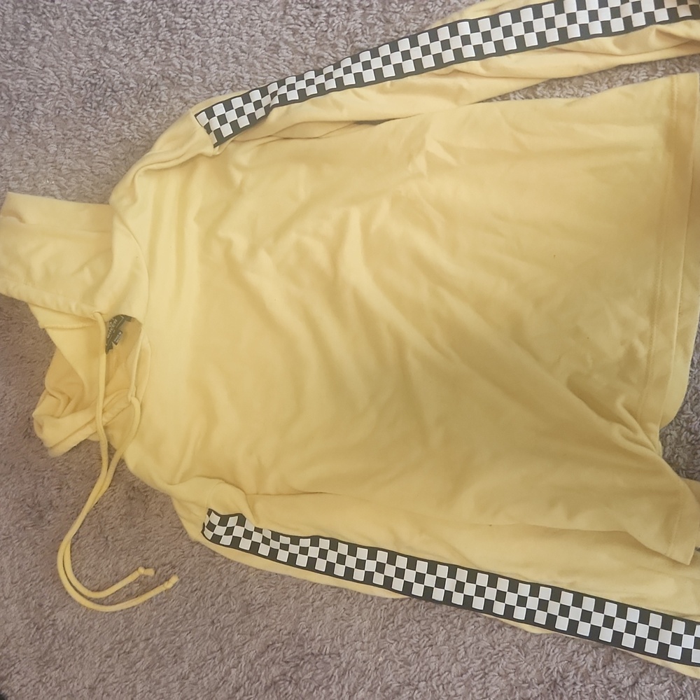 Yellow cropped hoodie
